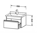 DURAVIT - Ketho Umyvadlová skříňka 41x65x46 cm, 1 zásuvka, lesklá bílá KT666302222