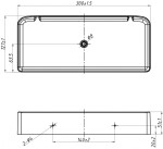 MEXEN - X-Wall-S nástěnná police SMC 30 x 12,7, bílá 1901301305