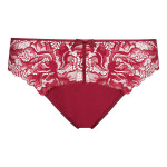 Dámské krajkové kalhotky DIM GENEROUS ESSENTIAL BRIEF - DIM - tmavě červená XL