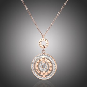 Ocelový náhrdelník se zirkony Maceo Gold - chirurgická ocel, Zlatá 40 cm + 5 cm (prodloužení)