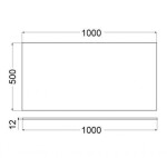 KLUDI - Icos Deska pod umyvadlo 100x50 cm, matná petrolejová 50T100O3
