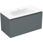 MEXEN/S - Orio koupelnová skříňka 90 cm s umyvadlem Vela, 1 šuplík, grafit mat/bílá mat 91A10-09047-1-BF66-W23M01