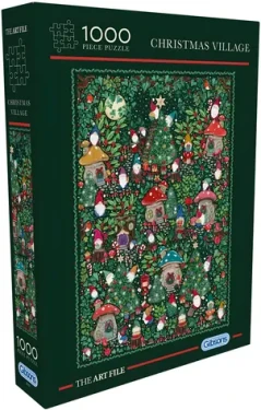 GIBSONS Puzzle The Art File: Vánoční vesnička