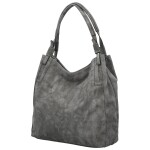Trendy dámská koženková kabelka na rameno Sheryl, šedá