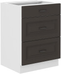 Spodní skříňka Stilo 60 D 3S BB - Premium Box Barva korpusu: Dub artisan, Barva dvířek: Dust Grey