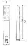 MEXEN - R-72 ruční sprcha 1-funkční chrom 79572-00