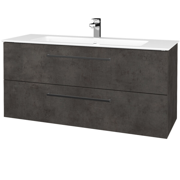 Dřevojas - Umyvadlová skříňka GIO SZZ2 120 - D16 Beton tmavý / Úchytka T06 / D16 Beton tmavý 406462H