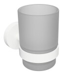 SAPHO - X-ROUND WHITE sklenka, mléčné sklo, bílá mat XR903W