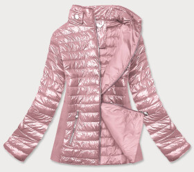 Růžová dámská lesklá bunda model 17099410 Růžová MINORITY