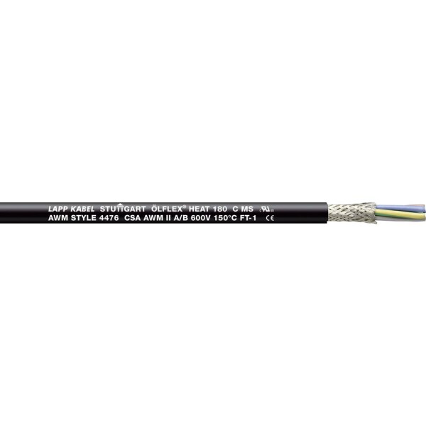 LAPP ÖLFLEX® HEAT 180 C MS 46708/100 vysokoteplotní kabel 2 x 1 mm², 100 m, černá