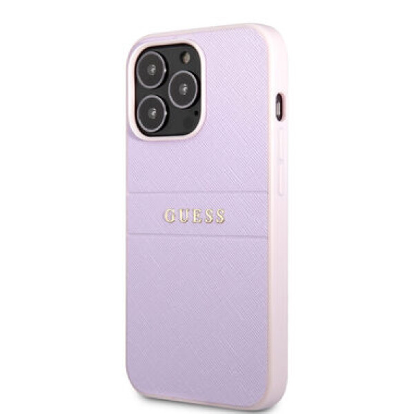 Pouzdro Guess PU Leather Saffiano iPhone 13 Pro fialové