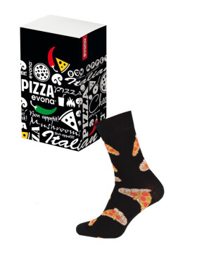 EVONA a.s. Pánský dárkový set PIZZERIA - ponožky s pizzou - SET PIZZERIA BASS 41-45