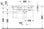 DURAVIT - DuraStyle Umyvadlo 80x48 cm, s přepadem, s otvorem pro baterii, bílá 2326800000