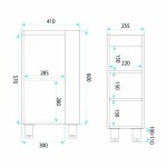 REA - Koupelnová skříňka s umyvadlem Astra 43cm REA-M0404