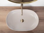 REA - Umyvadlo na desku CLEO 61 BEIGE MATT REA-U9655