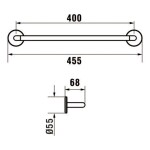 Laufen - Cana Držák ručníku, délka 46 cm, chrom H3811310040011