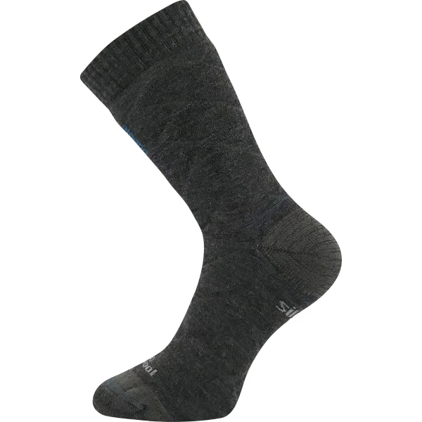 VOXX Ponožky silné dvouvrstvé z merino FORCE s ionty stříbra TMAVĚ ŠEDÉ 39-42 111798