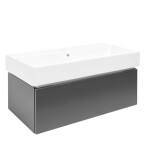Koupelnová skříňka s umyvadlem SAT Feel 100x30x46 cm antracit mat SATFEEL100ANTU2 SATFEEL100ANTU2