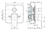 IDEAL STANDARD - Cerafine D Baterie pod omítku, pro 2 spotřebiče, chrom A7191AA