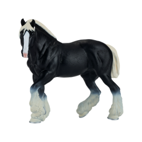 Kůň Clydesdale černý figurka