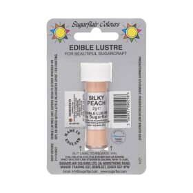 Jedlá prachová perleťová barva Sugarflair (2 g) Silky Peach (Bez E171)
