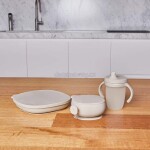 B.box 101646 Silikonový dělený talířek s víčkem a přísavkou - béžový