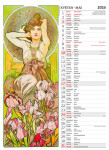 Nástěnný kalendář 2026 Helma - Alfons Mucha, 24 x 33 cm