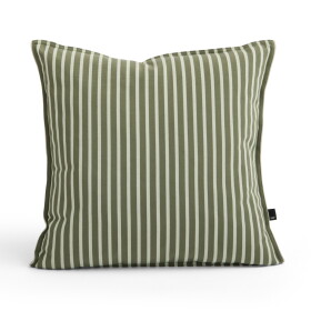 HAY Venkovní polštář Terrazza Olive Bold Stripe 50 × 50 cm, zelená barva, textil
