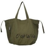 Trendy textilní dámská kabelka na rameno Bellinda, zelená