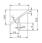Tulip Narážecí úchytový profil Ria nerez imitace (491994)