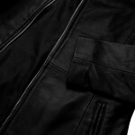 Dámský Kožený Kabát Zinia Brixton Černý Velikost: 3XL