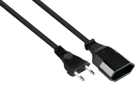 Good Connections Euro prodlužovací kabel černý / Prodlužovací kabel / 1 m / 250 V / VDE (P0300-S010)