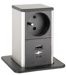 STRONG PowerUp zásuvka, 1x230V, USB A/C nabíjecí, Černá, Fr (477468)