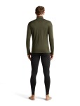 Pánské merino triko dlouhý rukáv, 1/2 zip ICEBREAKER Mens 200 Oasis LS Half Zip, Dark Loden velikost: L