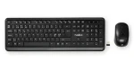 Nedis Bezdrátová sada klávesnice a myši ND layout / Sada klávesnice a myši / USB přijímač / 800-1600 DPI (KBMCW100BKND)