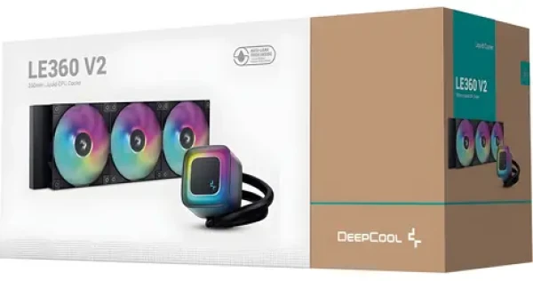 Deepcool LE360 V2 černá / AIO vodní chladič CPU / 3x 120 mm / 2100 RPM / 31,6 dB / ARGB (R-LE360-BKAMMC-G-2)