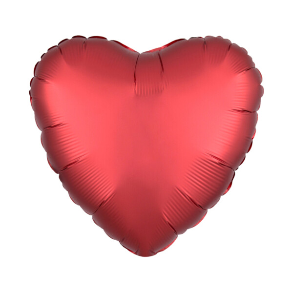 Balónek fóliový Srdce červené matné - Albi