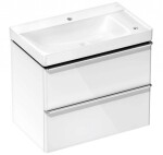 HANSGROHE - Xelu Q Skříňka s umyvadlem, 63x78x50 cm, 2 zásuvky, lesklá bílá/chrom 54380000