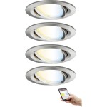 Paulmann 92907 Whirl LED vestavné svítidlo, LED, pevně vestavěné LED, 4.9 W, hliník (kartáčovaný), saténová, sada 3 ks