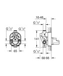 GROHE - Montážní tělesa Pákové vestavbové těleso pod omítku 33961000