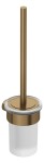 KLUDI - Vela R WC štětka nástěnná s držákem, sklo/kartáčovaný bronz 58974N1