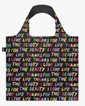 Skládací nákupní taška LOQI LOVE LIFE Black