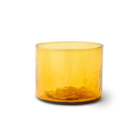 HK living Sklenička Tube Amber 250 ml, oranžová barva, sklo