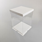 Cake star dortový box bílý hranatý 26x26x31cm - bez stuhy