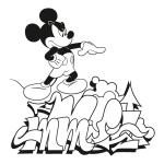 Presco Group Plánovací kalendář Mickey Mouse s omalovánkami, nedatovaný, 30 x 30 cm