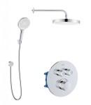 Kielle - Oudee Termostatická baterie pod omítku, pro 2 spotřebiče, s příslušenstvím a tělesem, chrom 20627SPT40