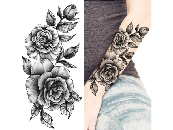 Dovoz Tetování růže Barva: 3