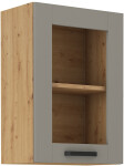 Horní prosklená skříňka Luna 40 GS-72 1F Barva korpusu: Dub artisan, Barva dvířek: Dust Grey