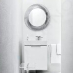 Laufen - Kartell Zrcadlo v rámu, průměr 780 mm, stříbrná H3863310860001