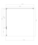OMNIRES - MANHATTAN čtvercový sprchový kout s křídlovými dveřmi, 90 x 90 cm černá mat / transparent /BLMTR/ MH9090BLTR